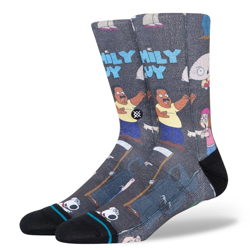STANCE SOCK MEN FAMILY GUYS BLACK - 1