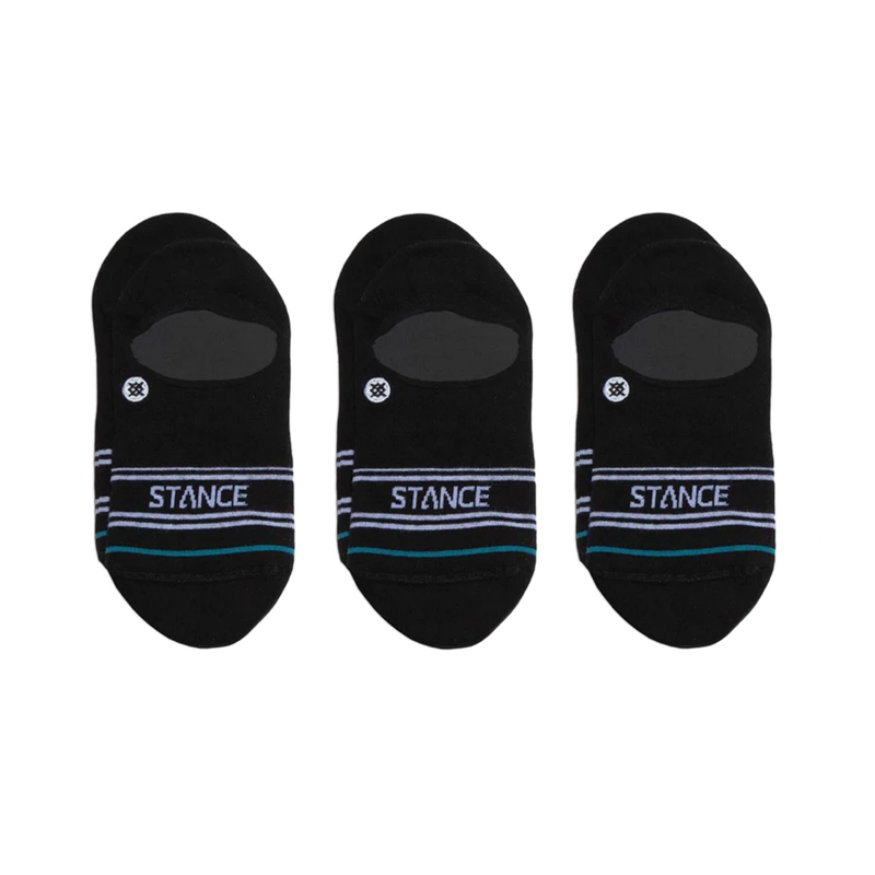 STANCE SOCK MEN BASIC 3 PACK NO SHOW BLACK - 1