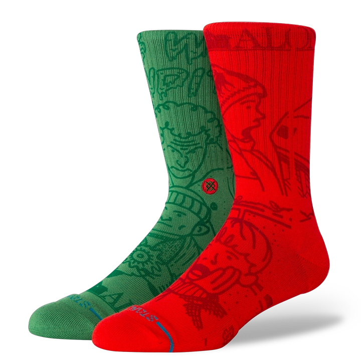 STANCE SOCK HOME ALONE GREEN RED - 1