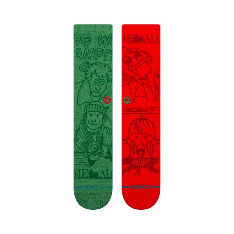 STANCE SOCK HOME ALONE GREEN RED - 2