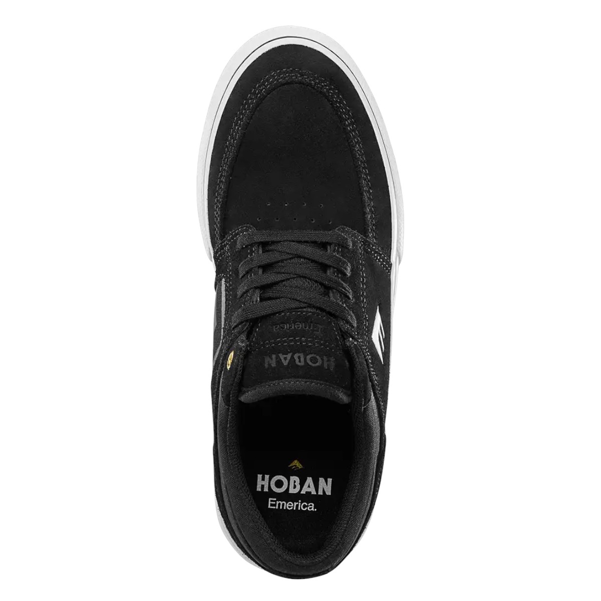 ZAPATILLA EMERICA HOBAN BLACK WHITE GOLD - 2