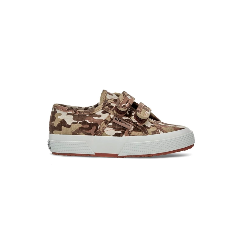 ZAPATILLA SUPERGA KIDS 2750 STRAPS CAMO BROWN BEIGE - 1
