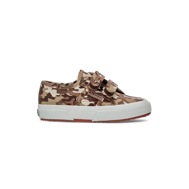 ZAPATILLA SUPERGA KIDS 2750 STRAPS CAMO BROWN BEIGE - 1