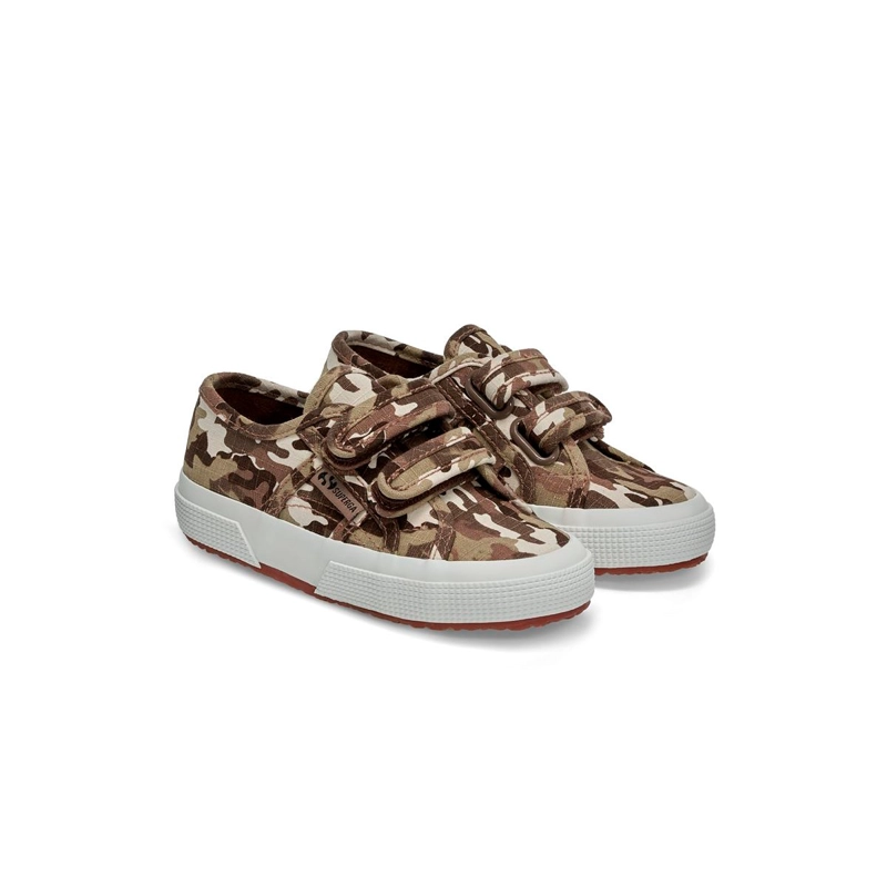 ZAPATILLA SUPERGA KIDS 2750 STRAPS CAMO BROWN BEIGE - 2