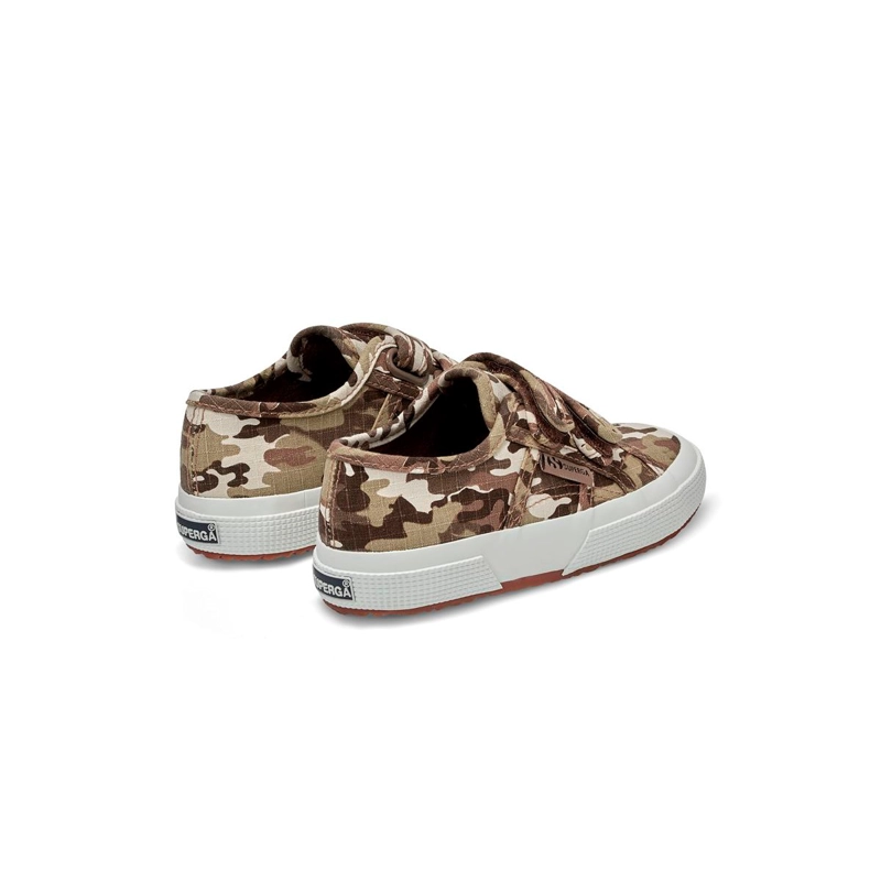 ZAPATILLA SUPERGA KIDS 2750 STRAPS CAMO BROWN BEIGE - 3