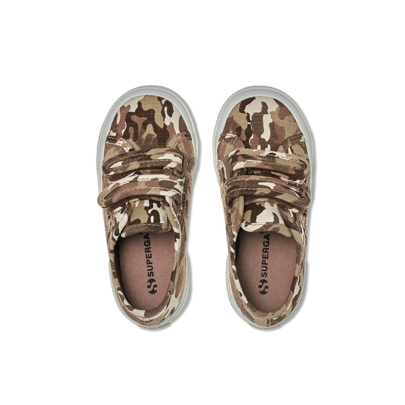 ZAPATILLA SUPERGA KIDS 2750 STRAPS CAMO BROWN BEIGE - 4