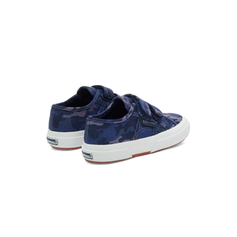ZAPATILLA SUPERGA KIDS 2750 STRAPS CAMO BLUE GREY - 3