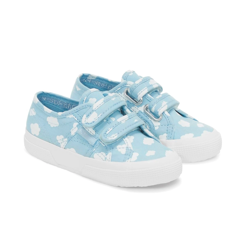 ZAPATILLA SUPERGA KIDS 2750 STRAPS LIGHT BLUE CLOUDS - 2