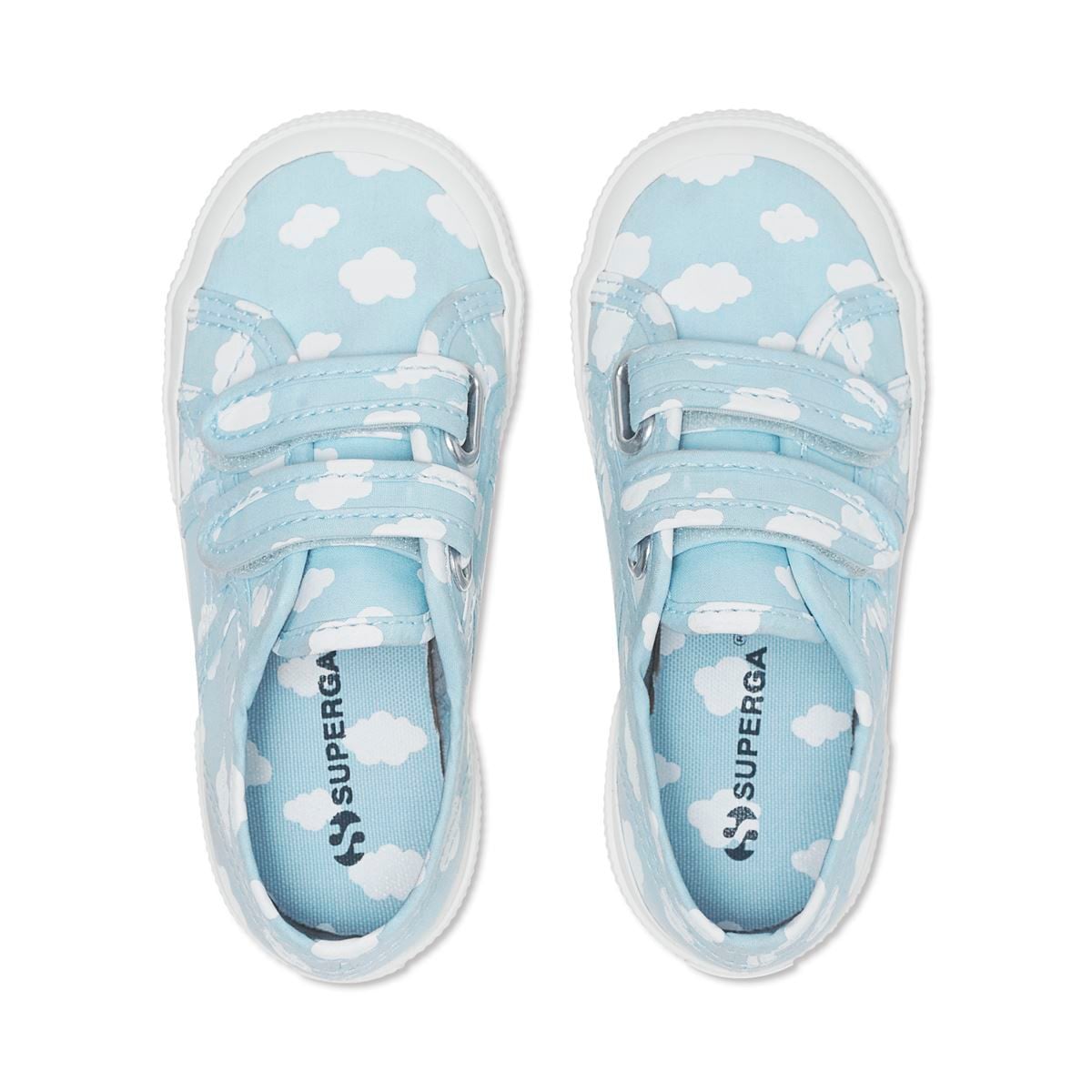 ZAPATILLA SUPERGA KIDS 2750 STRAPS LIGHT BLUE CLOUDS - 4