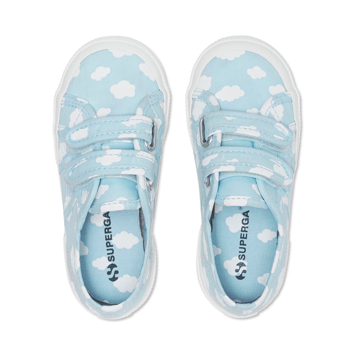 ZAPATILLA SUPERGA KIDS 2750 STRAPS LIGHT BLUE CLOUDS - 4