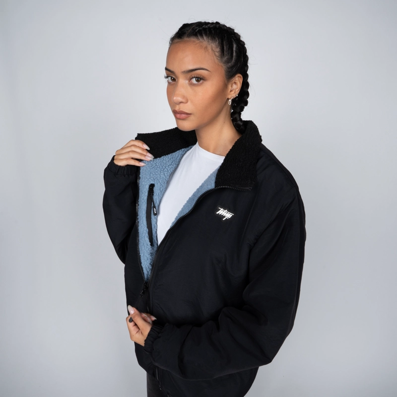 SHERPA WHATUP REVERSIBLE FULL ZIPPER BLACK BLUE - 2