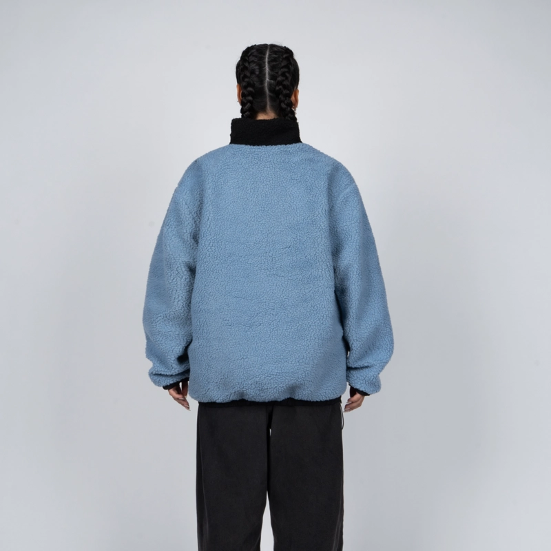 SHERPA WHATUP REVERSIBLE FULL ZIPPER BLACK BLUE - 4