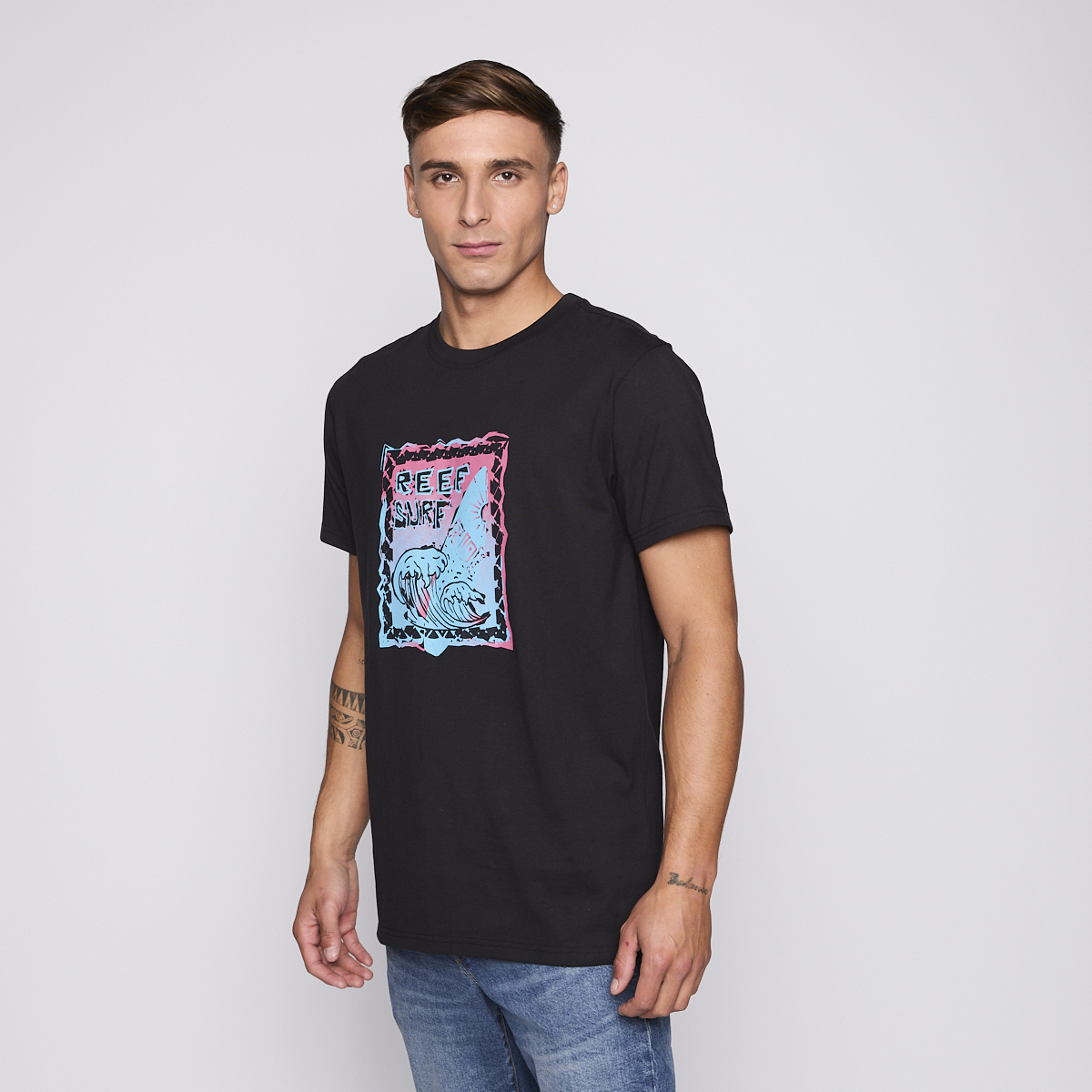 POLERA REEF MEN SURF SURF BLACK - 2