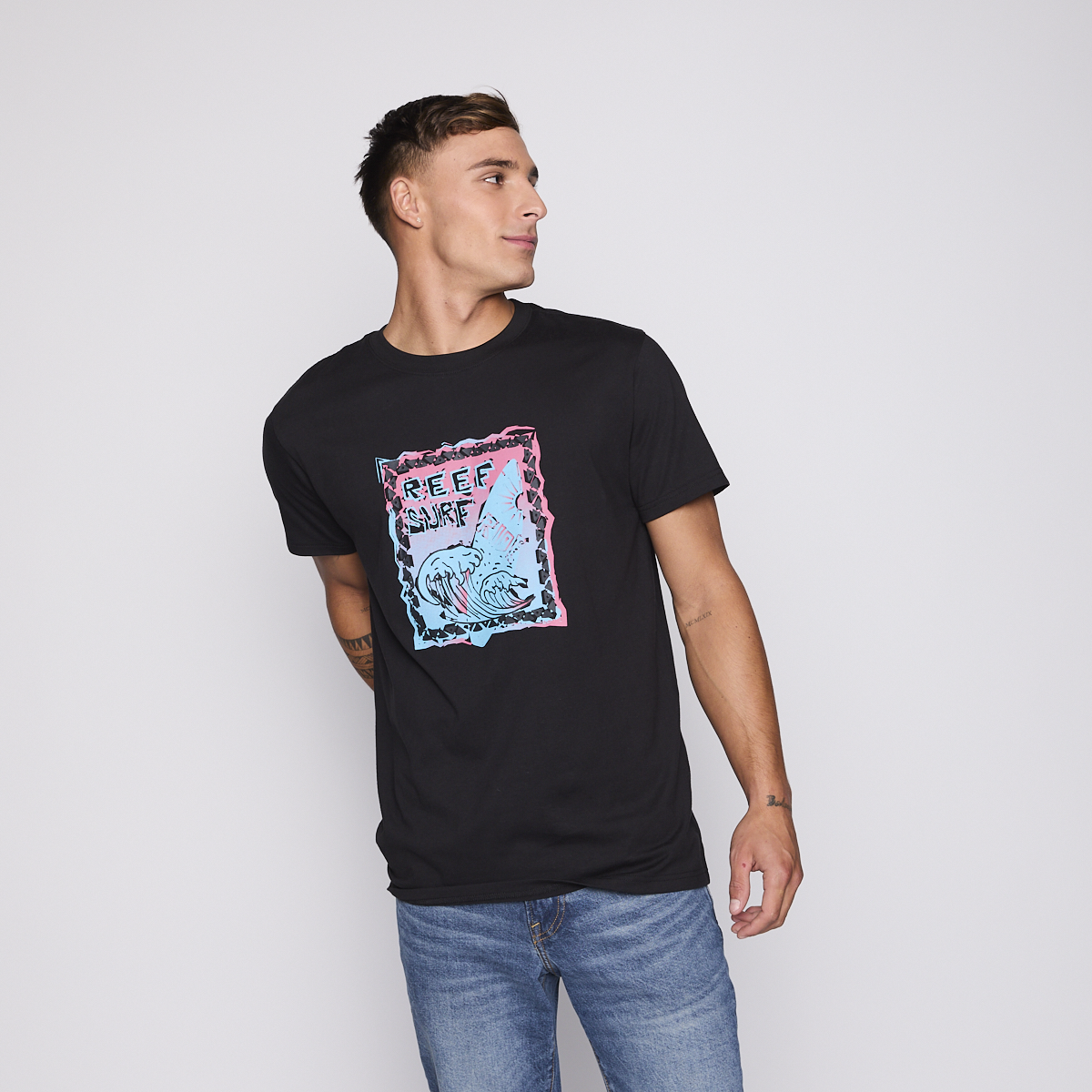 POLERA REEF MEN SURF SURF BLACK - 4