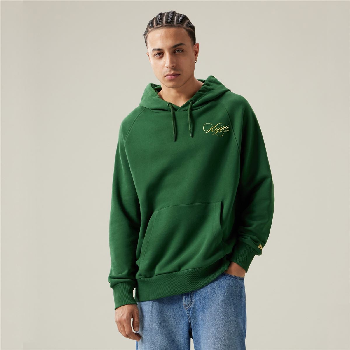 POLERON KAPPA MEN AUTHENTIC OVERSIZE NILUFER GREEN YELLOW GOLD RICK - 3