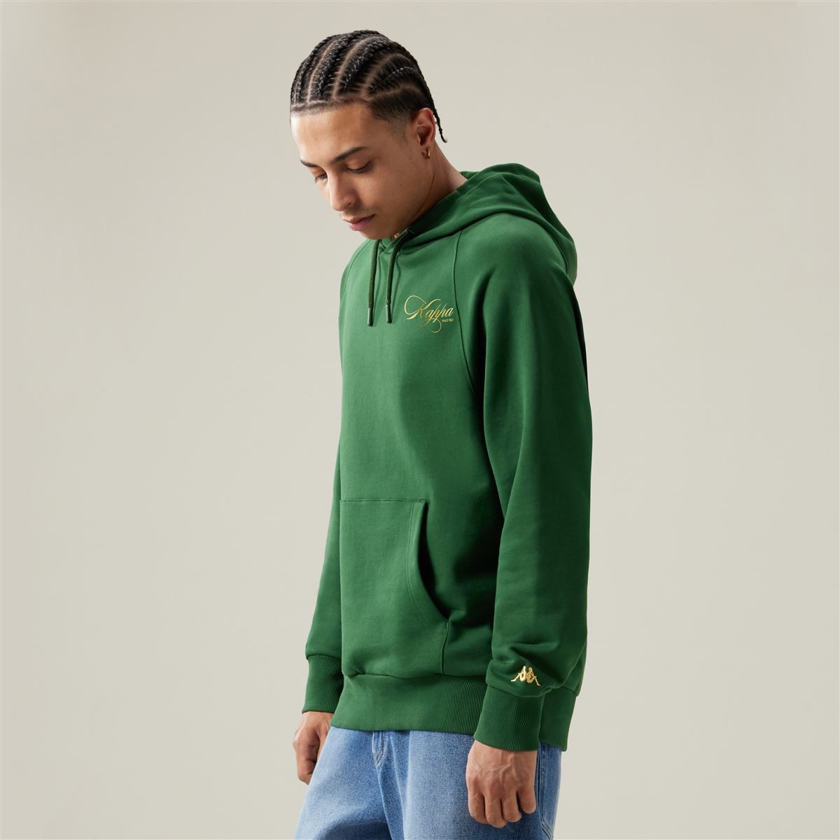 POLERON KAPPA MEN AUTHENTIC OVERSIZE NILUFER GREEN YELLOW GOLD RICK - 4
