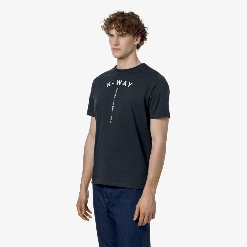 POLERA K-WAY MEN ODOM TYPO ESTABLISHED BLUE DEPTH - 3
