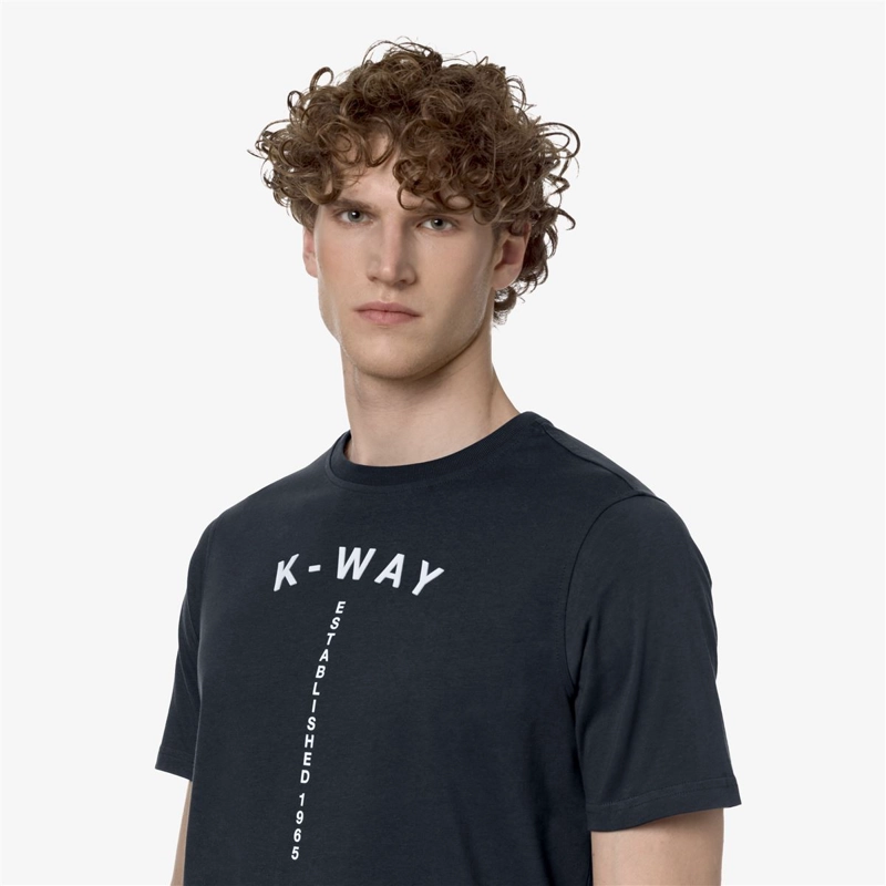 POLERA K-WAY MEN ODOM TYPO ESTABLISHED BLUE DEPTH - 5