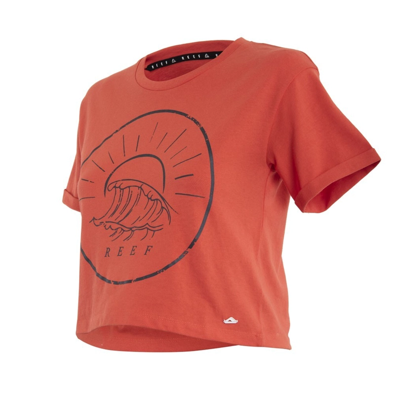 POLERA KIDS CROP TOP RED WAVE - 2
