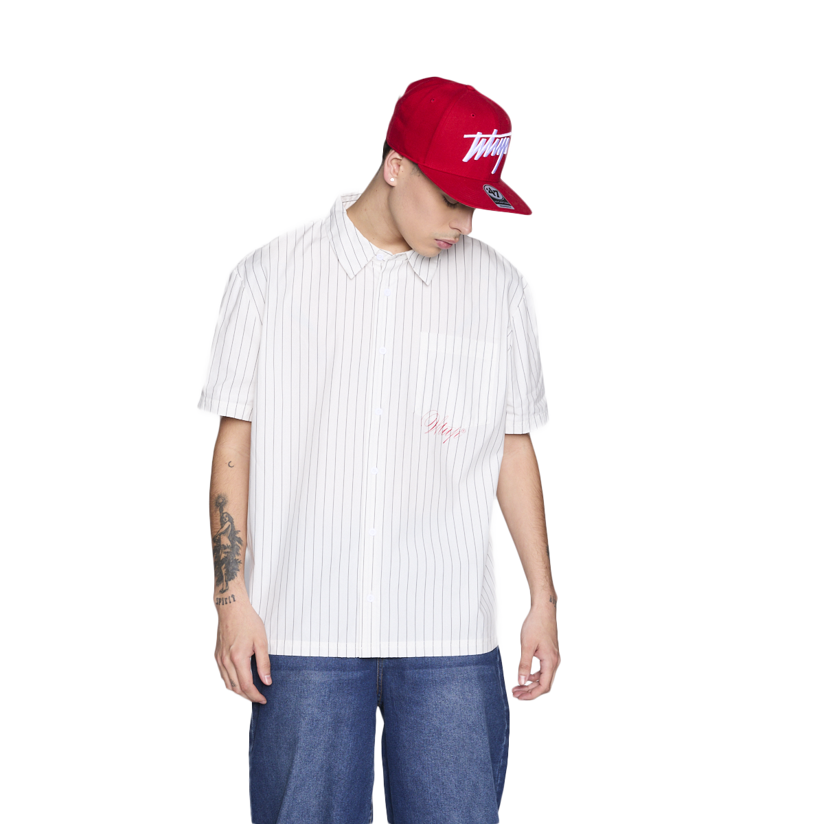 CAMISA WHATUP MEN WHITE RED - 1