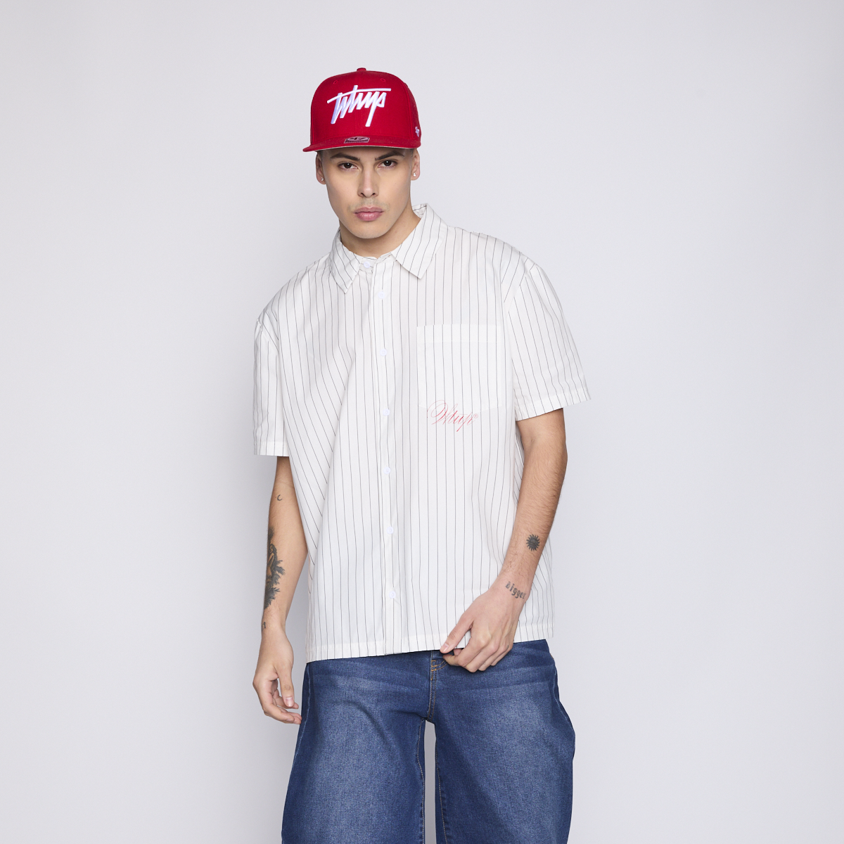 CAMISA WHATUP MEN WHITE RED - 3