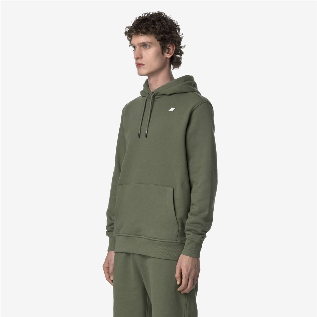 POLERON K-WAY MEN BARNIE FRENCH TERRY GREEN LICHEN - 2