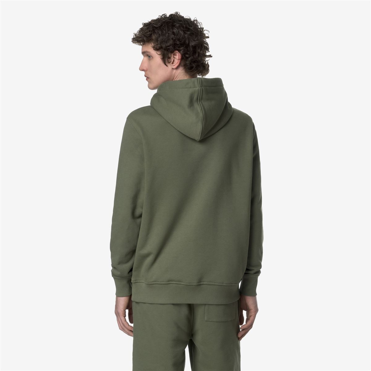 POLERON K-WAY MEN BARNIE FRENCH TERRY GREEN LICHEN - 3