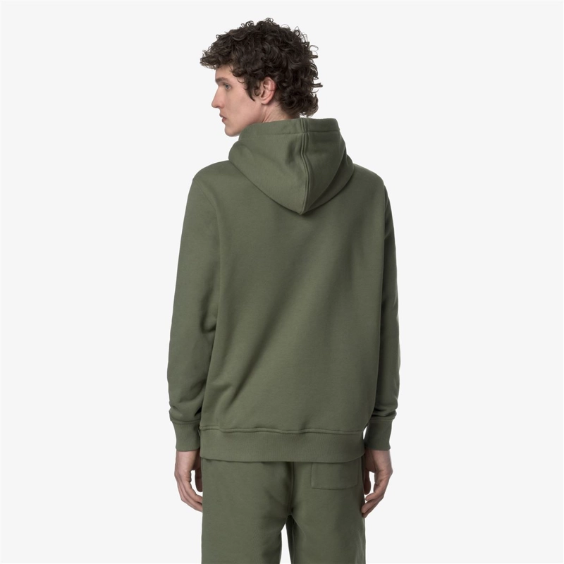 POLERON K-WAY MEN BARNIE FRENCH TERRY GREEN LICHEN - 3