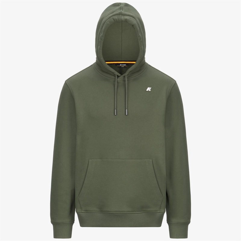 POLERON K-WAY MEN BARNIE FRENCH TERRY GREEN LICHEN - 5