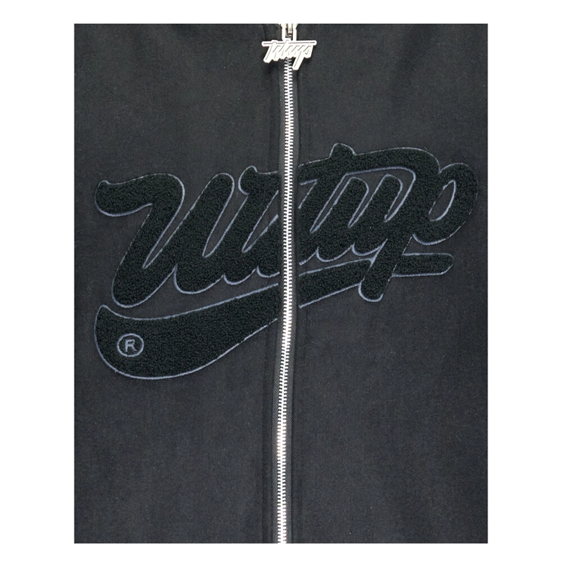 CHAQUETA WHATUP HOMBRE VARSITY FULL ZIPPER BLACK - 3