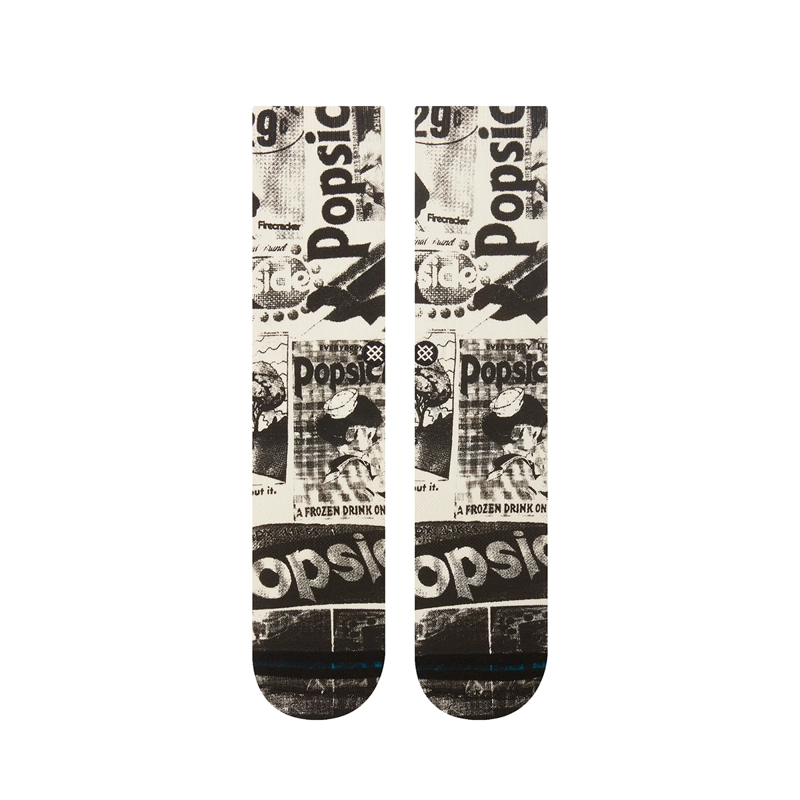 STANCE SOCK MEN POPSICLE CREW VINTAGE WHITE - 2
