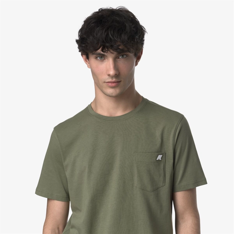 POLERA K-WAY MEN SIGUR GREEN LICHEN - 5