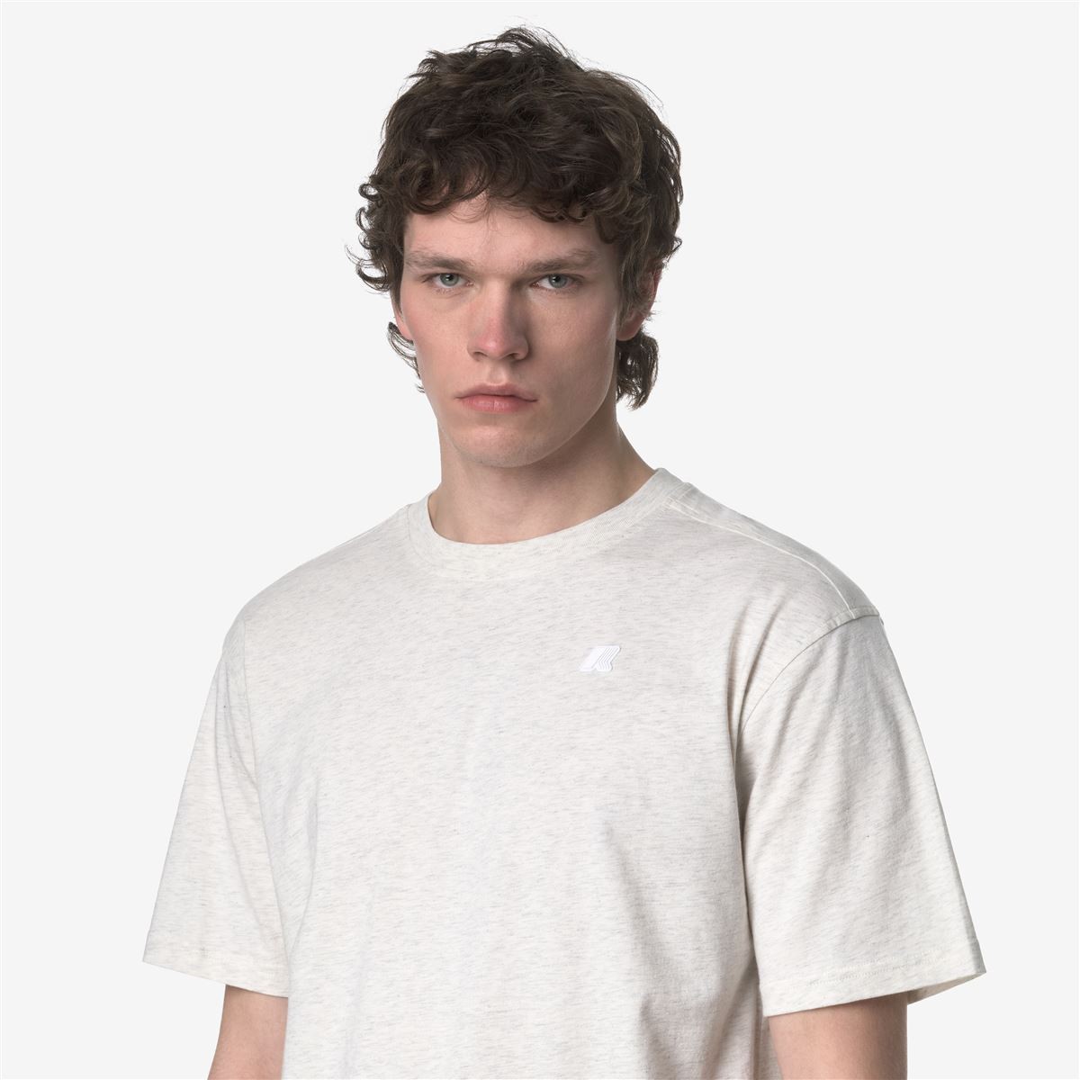 POLERA K-WAY MEN SOLO WHITE BLEACH MELANGE - 5