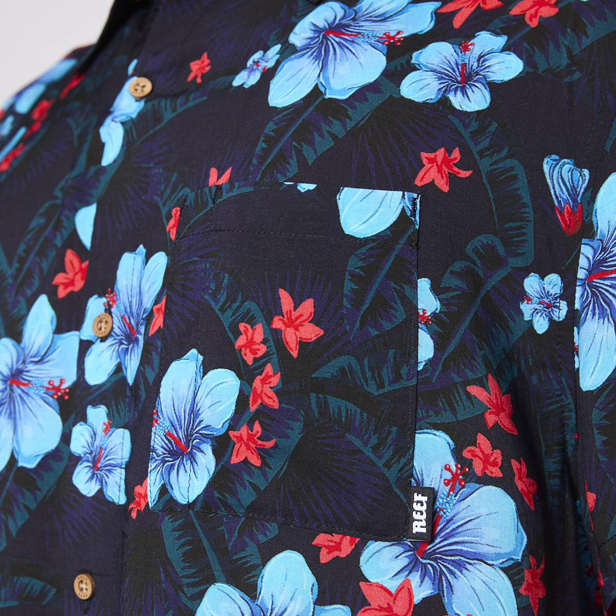 CAMISA REEF MEN NEGRA FLOREADA - 5