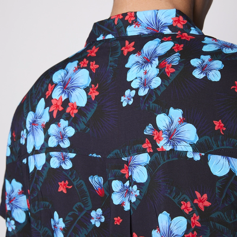 CAMISA REEF MEN NEGRA FLOREADA - 7