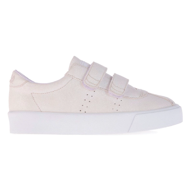 ZAPATILLA 2843 KIDS CLUB STRAPS GLITTER WHITE SUPERGA - 1