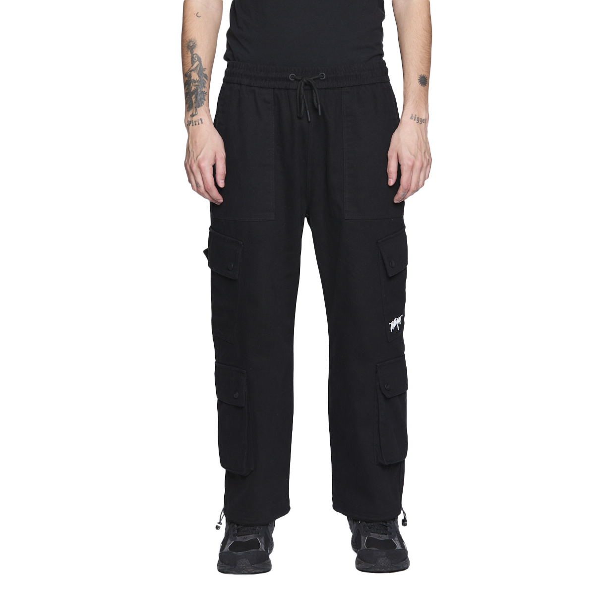 PANTALON WHATUP MEN CARGO BLACK LOW LOGO - 4