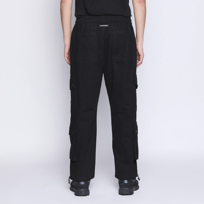 PANTALON WHATUP MEN CARGO BLACK LOW LOGO - 6