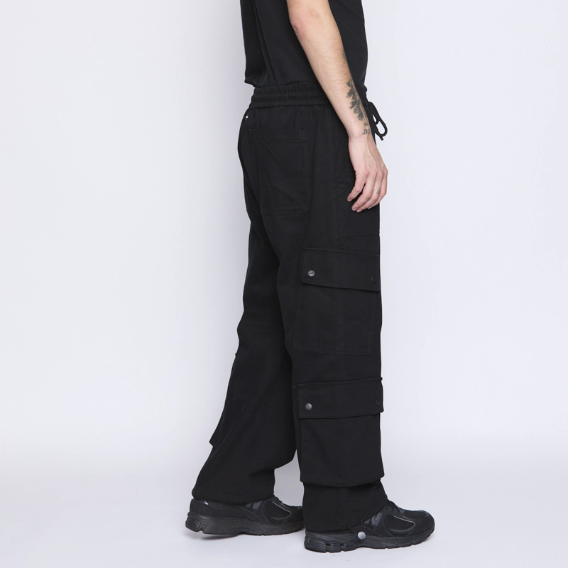 PANTALON WHATUP MEN CARGO BLACK LOW LOGO - 7