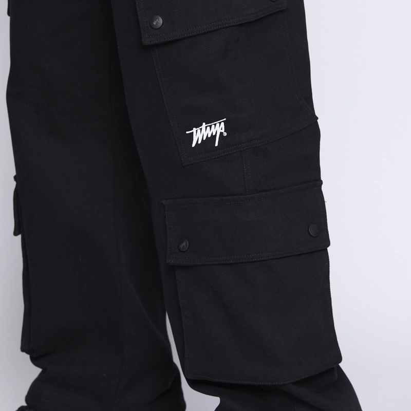 PANTALON WHATUP MEN CARGO BLACK LOW LOGO - 9