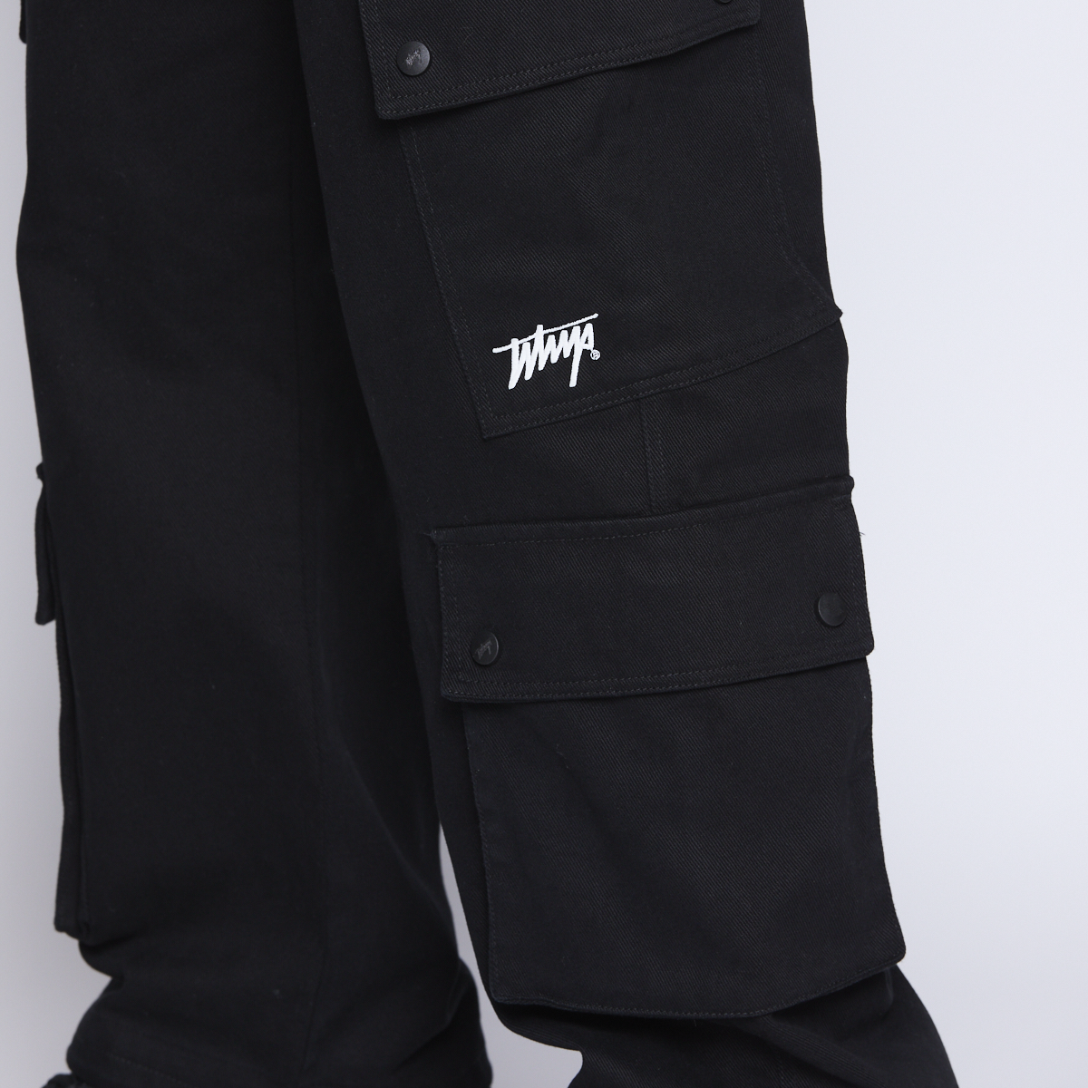 PANTALON WHATUP MEN CARGO BLACK LOW LOGO - 9