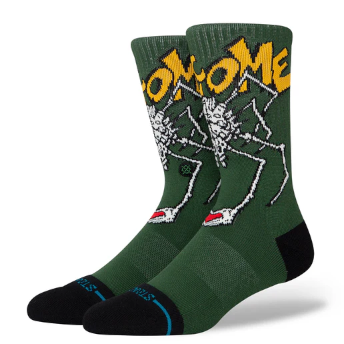 STANCE SOCK MEN WELCOME WILBUR CREW GREEN - 1