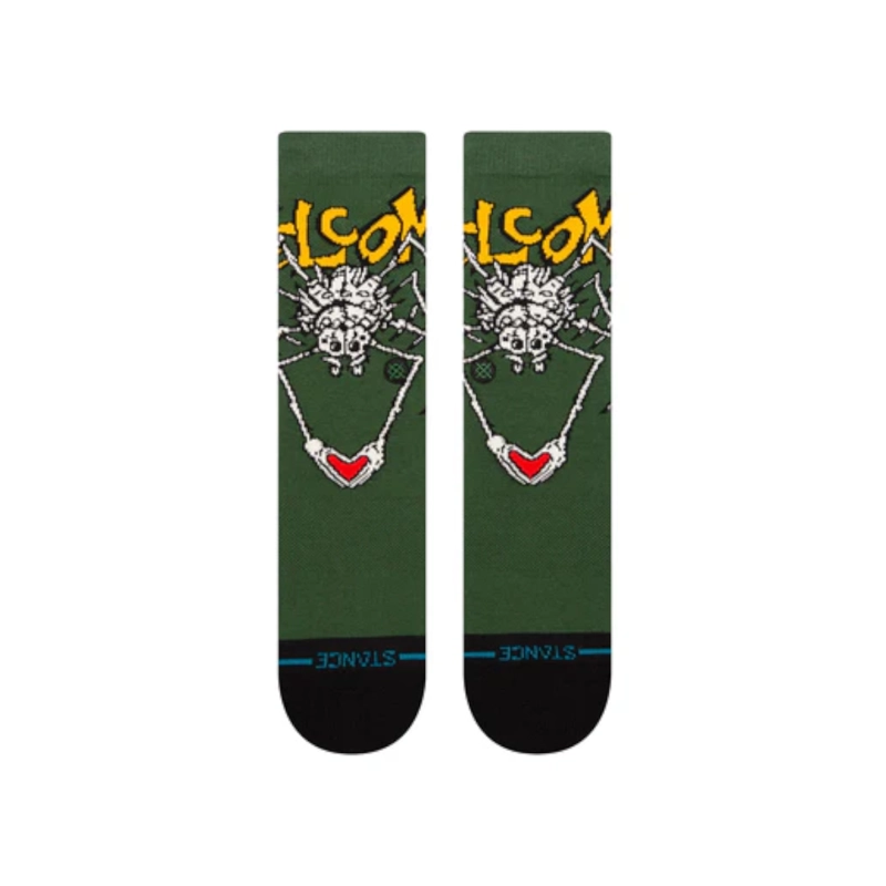 STANCE SOCK MEN WELCOME WILBUR CREW GREEN - 2