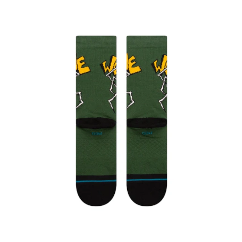STANCE SOCK MEN WELCOME WILBUR CREW GREEN - 3