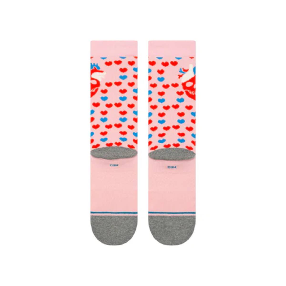 STANCE SOCK HEARTED CREW PINK - 3
