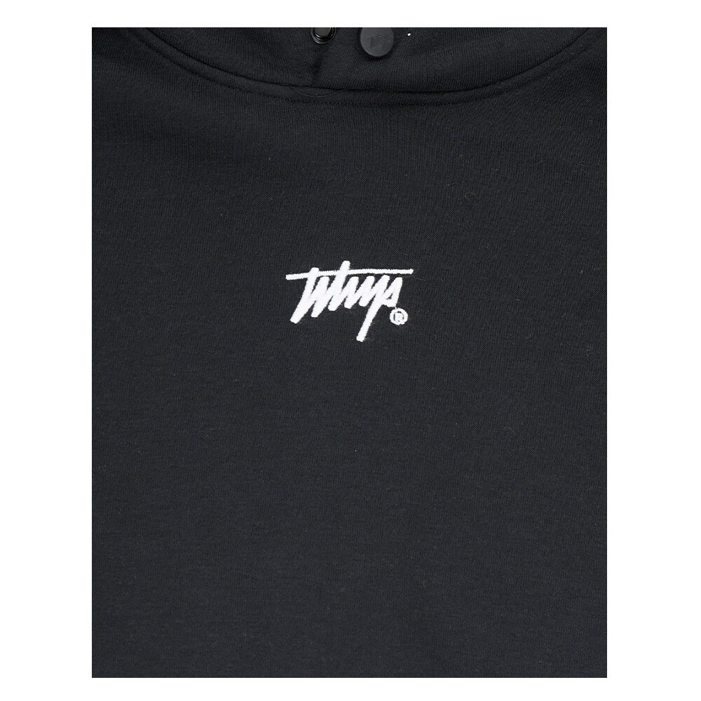POLERON WHATUP HOMBRE HOODIE BLACK TINY LOGO WHITE - 3