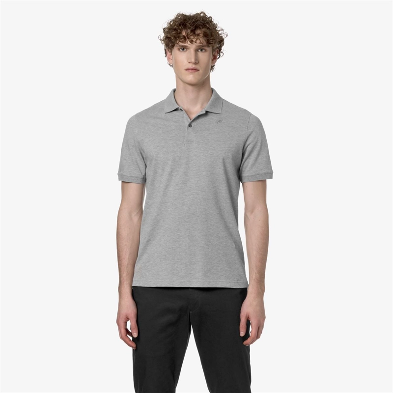 POLERA K-WAY MEN AMEDEE PIQUE GREY MELANGE - 2