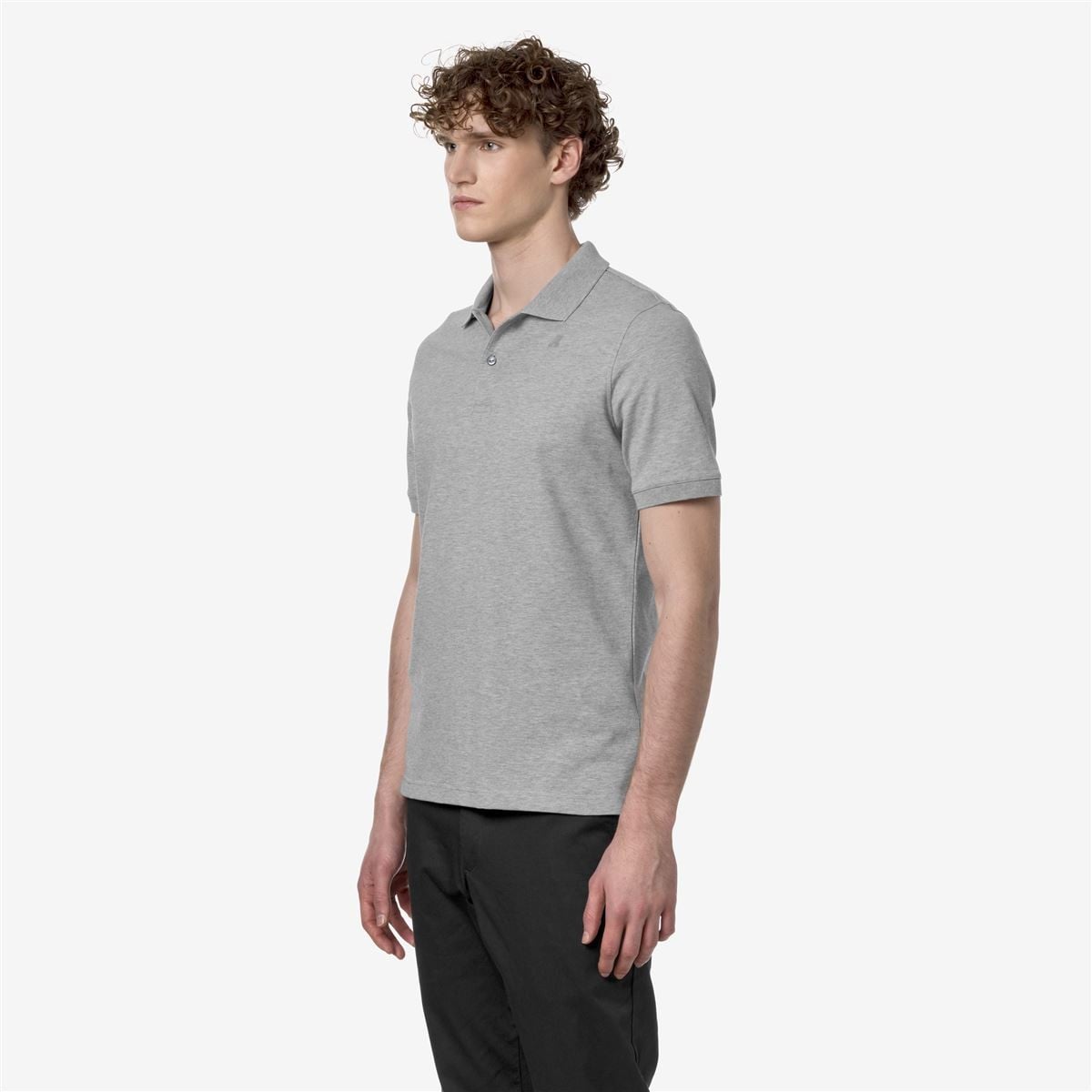 POLERA K-WAY MEN AMEDEE PIQUE GREY MELANGE - 3