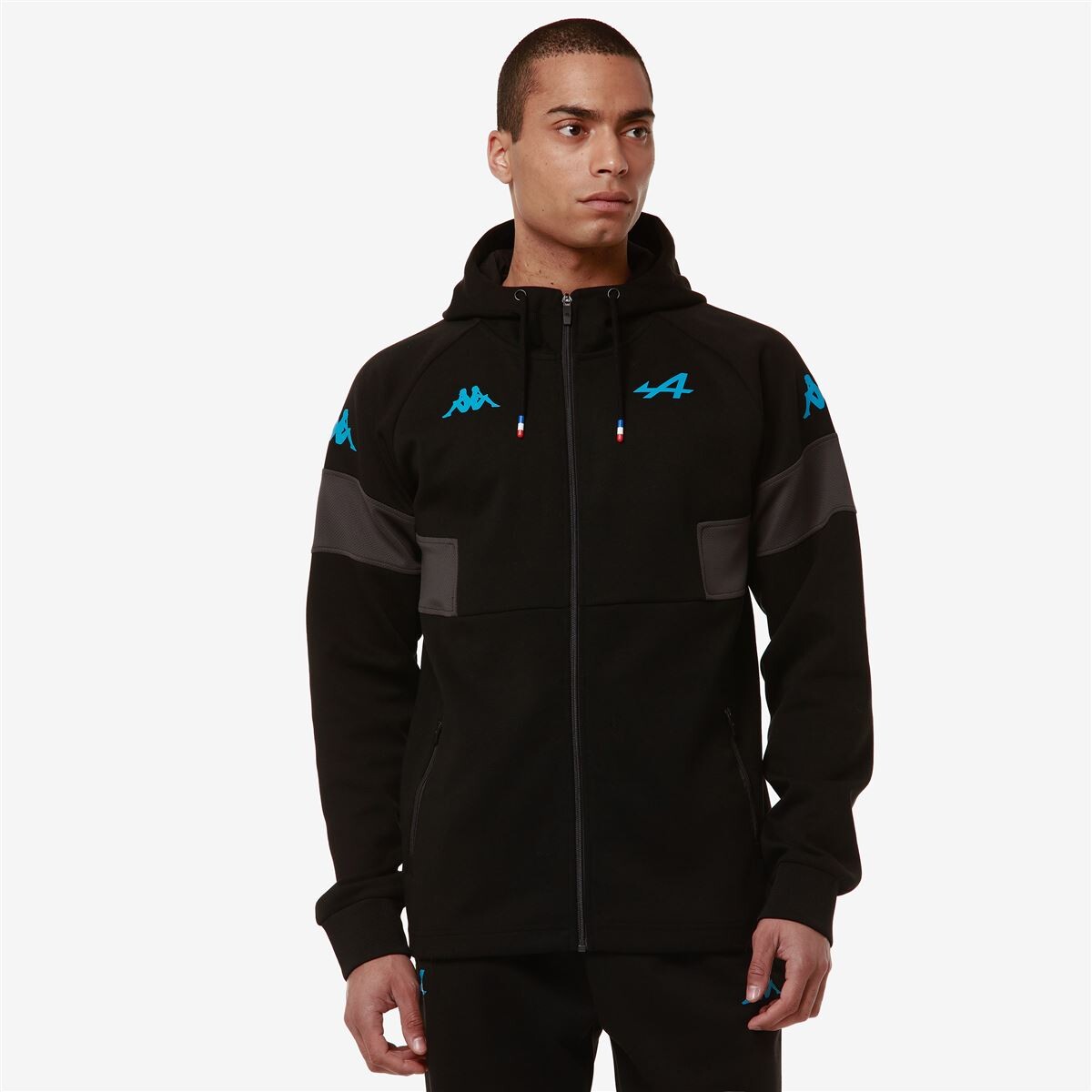 CHAQUETA KAPPA MEN SUPPORTER ADORFEO ALPINE F1 BLACK GREY LI - 4