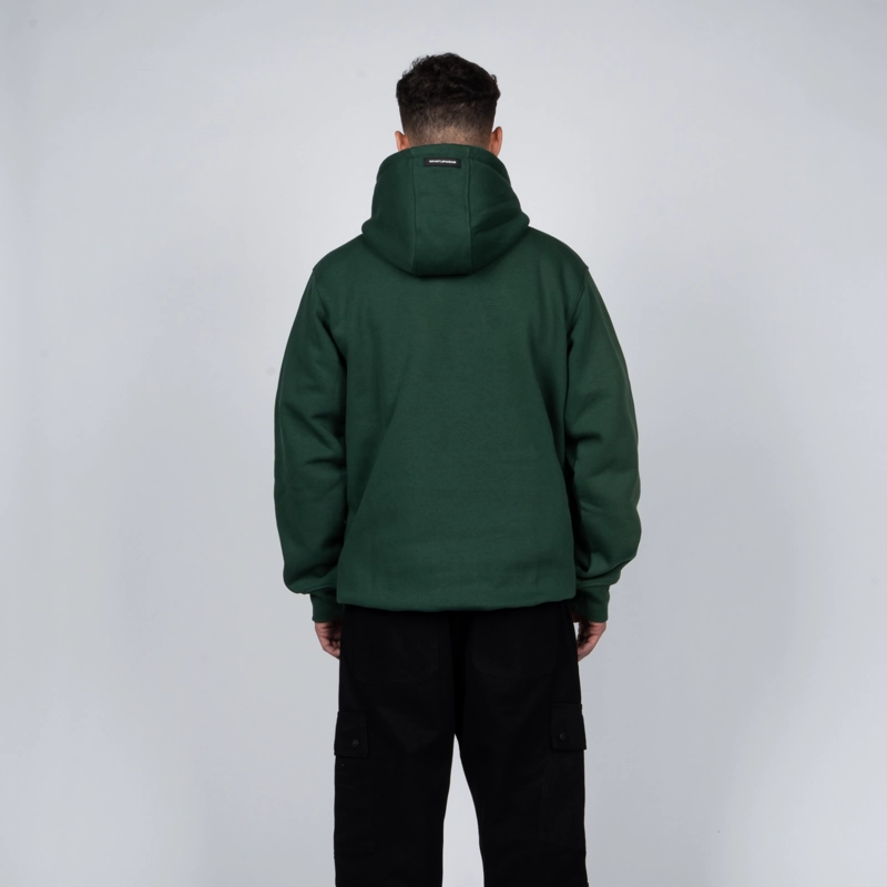 POLERON WHATUP HOMBRE HOODIE GREEN LOGO WHITE - 2